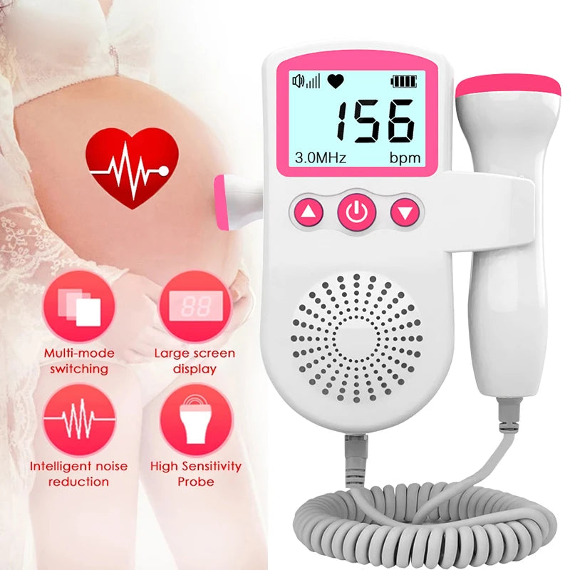 LCD - Doppler Prenatal - Detector de batimentos cardíacos 3.0MHz